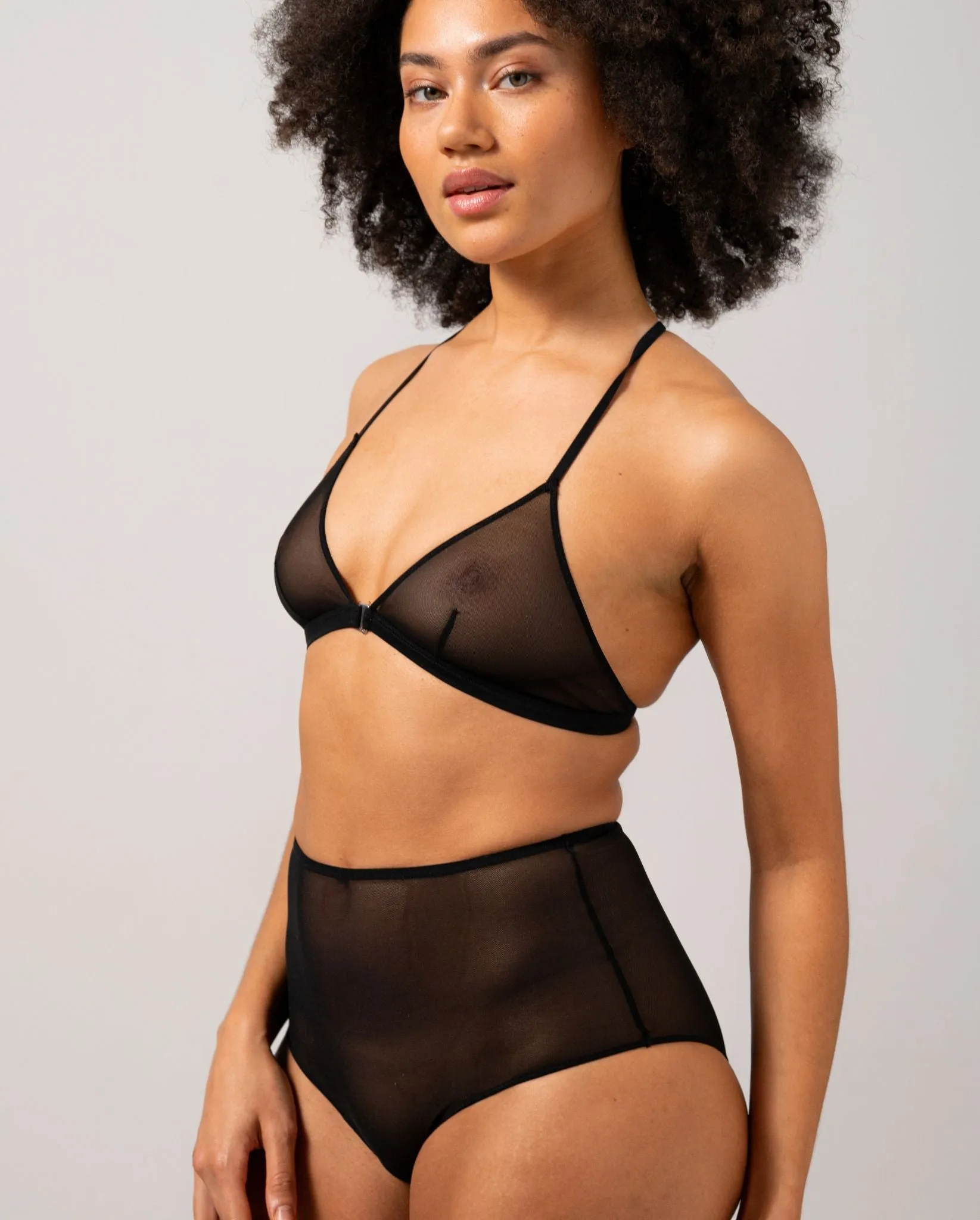 Mesh Highwaist Briefs Black