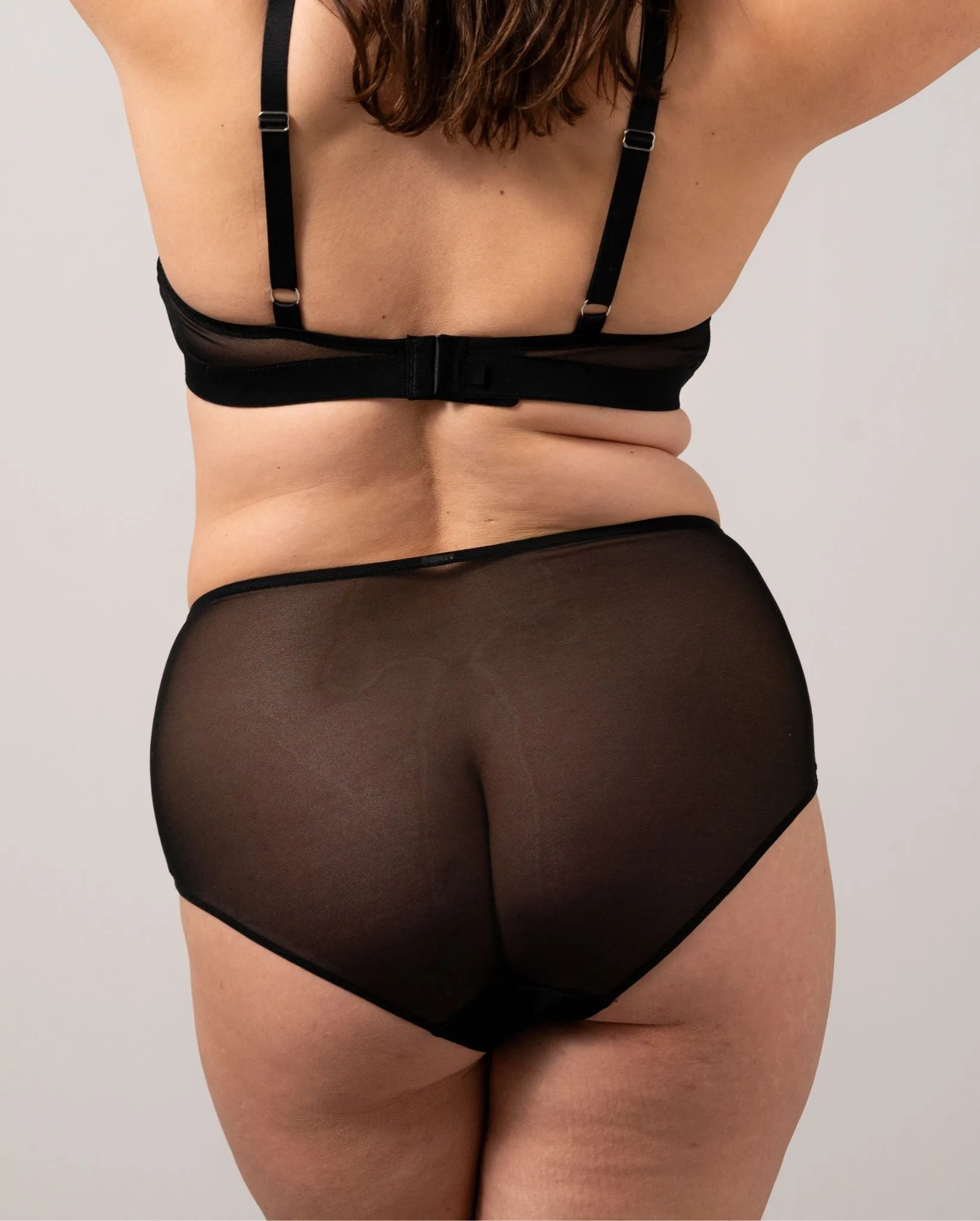 Mesh Highwaist Briefs Black