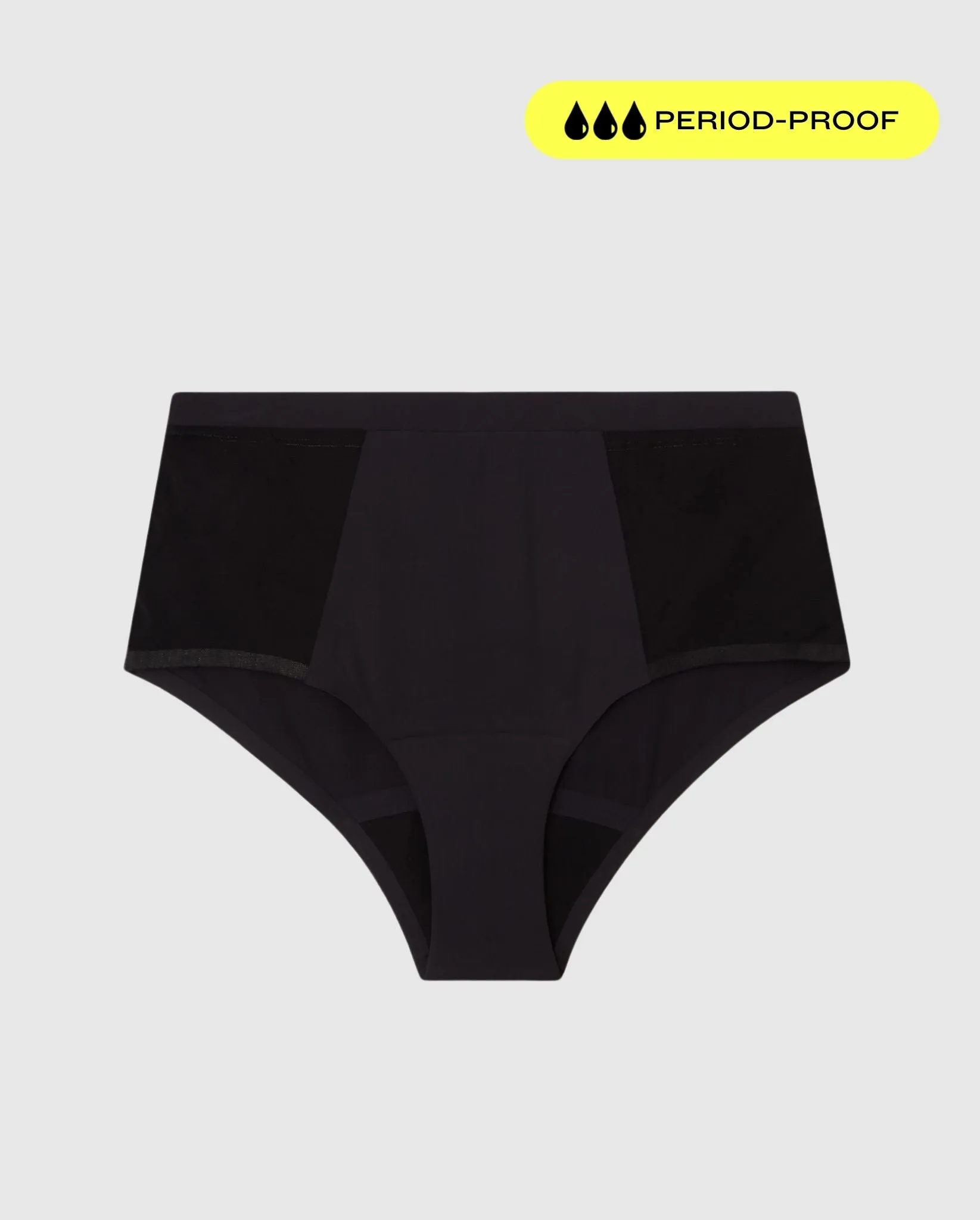 Micro Period Highwaist Briefs Black