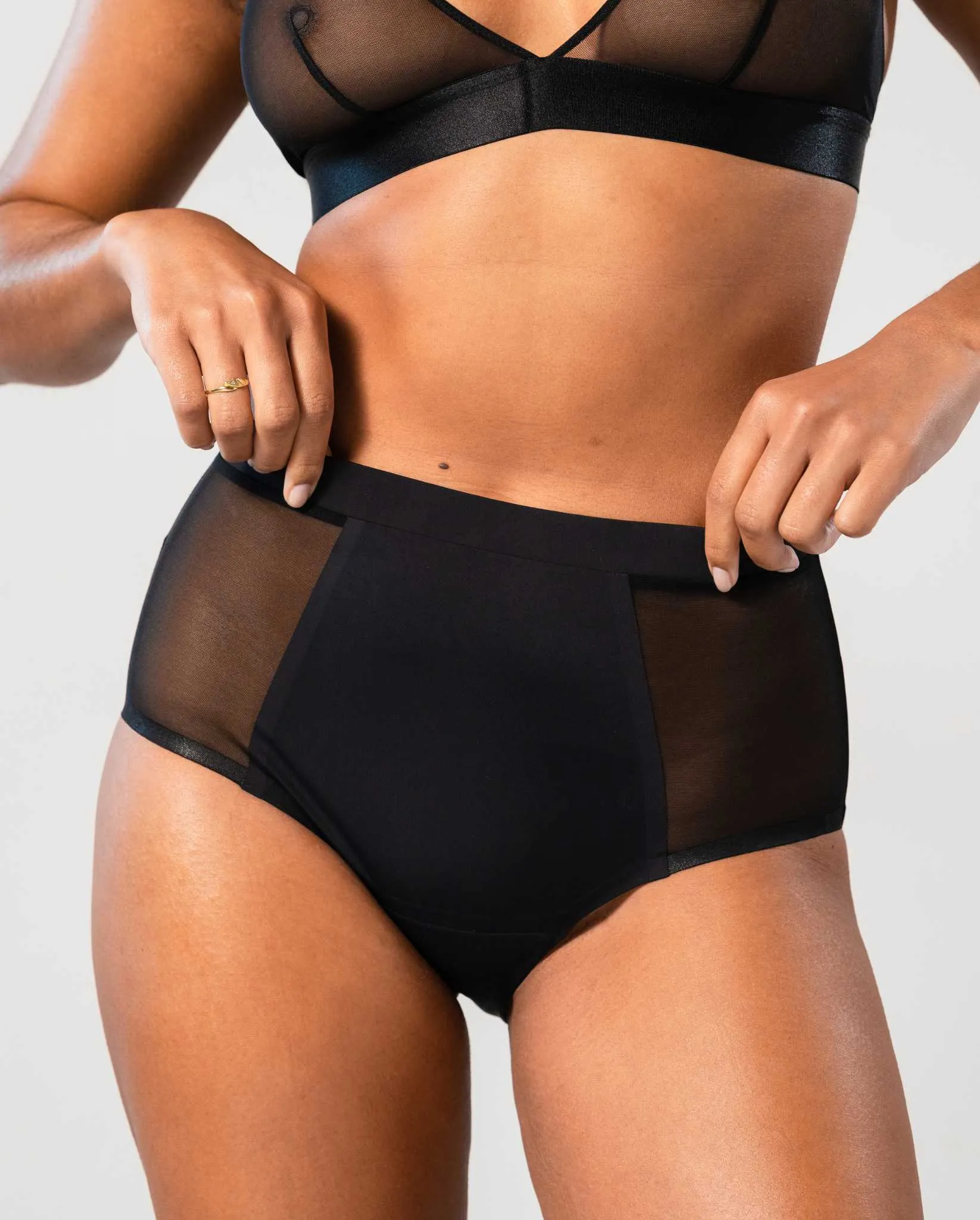 Micro Period Highwaist Briefs Black