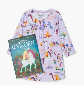 Nightgown and Book Set - Uni the Unicorn