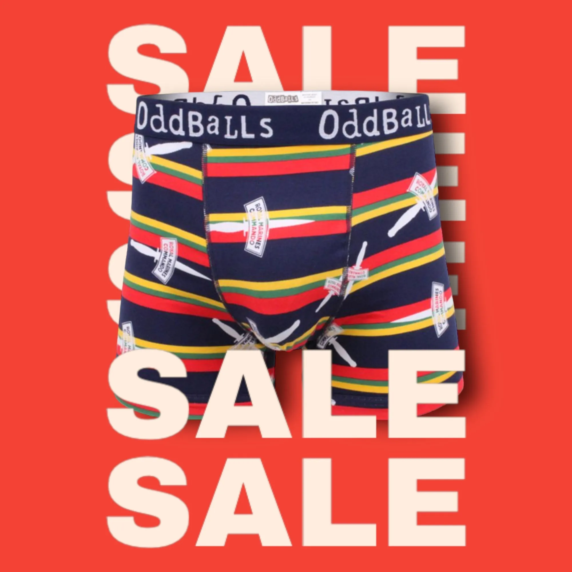 Mens Royal Marines Boxer Briefs - Corps Colours by Oddballs