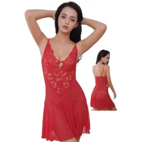 Red Nighty Transparent Nighty Sexy Nighty Hot Night Dress for Bride Women Nightdress