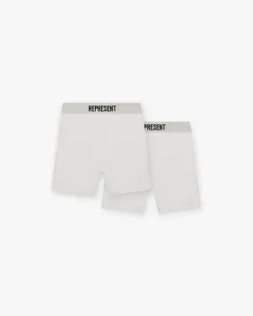 Represent Boxers 2 Pack - Flat White