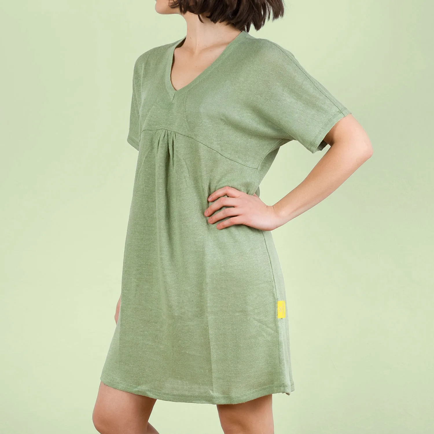 SALZBURG 100% Organic Linen Knit Nightgown Loungewear House Dress (No Latex, OC Thread Option; 100% Biodegradable)