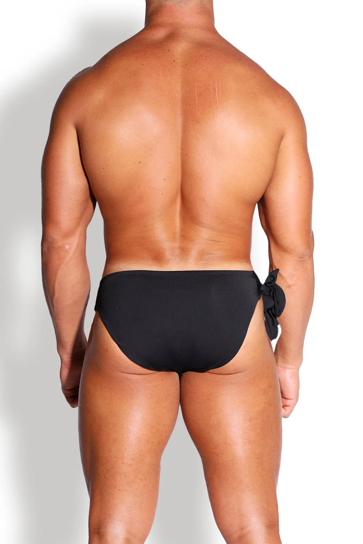 Side-tie Swim Briefs - Obsidian