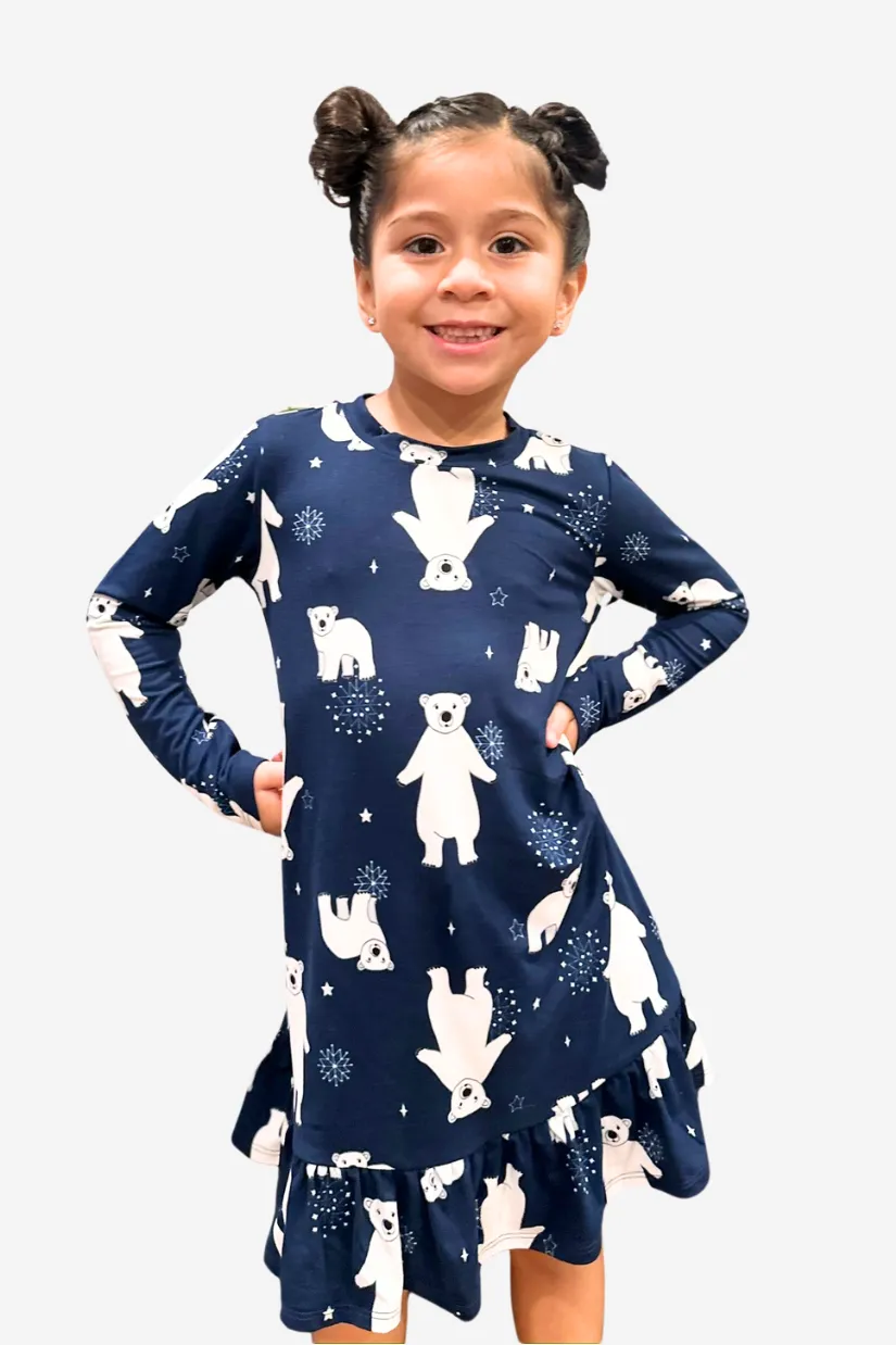 Simply Soft Long Sleeve Ruffle Nightgown - Polar Bears