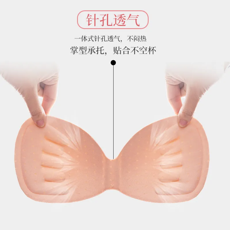 Strapless underwear tube top women's summer thin section big breasts show small breasts gathered wrap chest non-slip anti-glare invisible bra