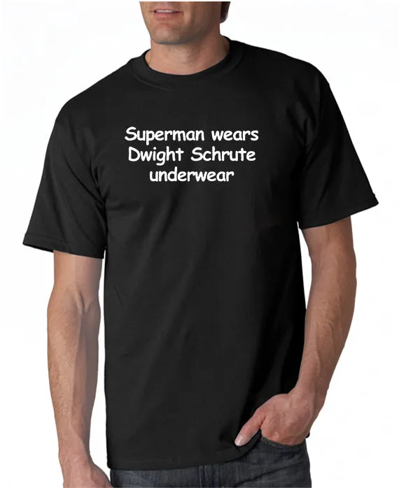 Superman Wears Dwight Schrute Underwear T-shirt