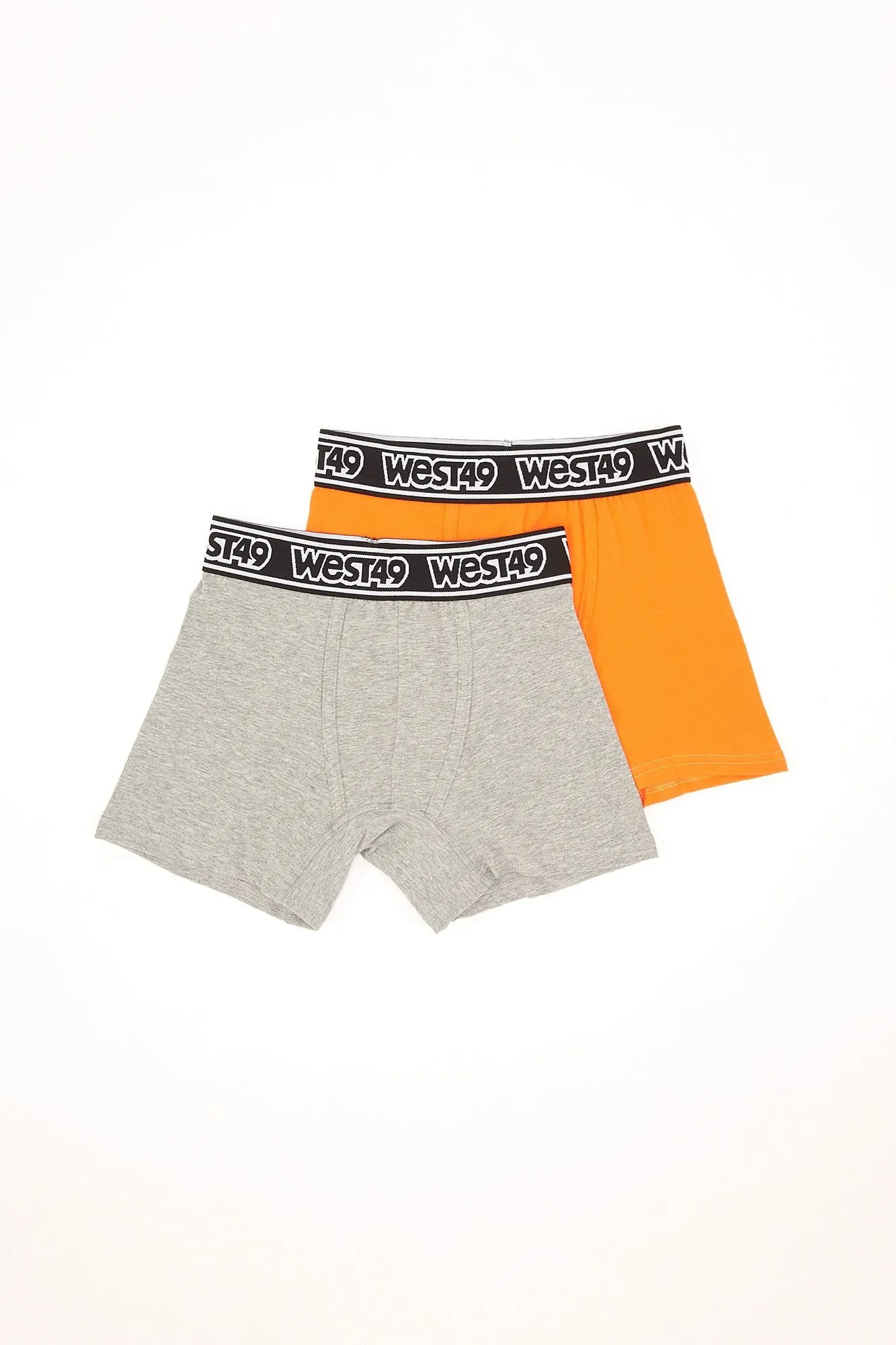 West 49 Youth 2-Pack Grey Orange Boxers